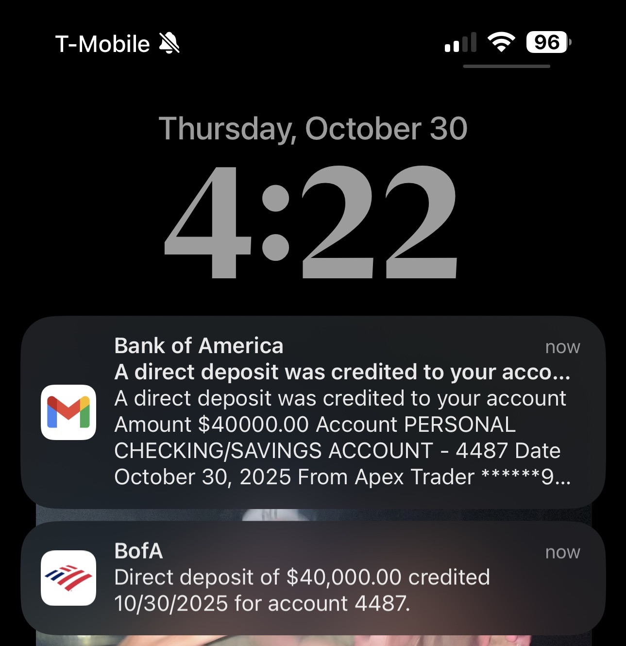Verified $40,000 payout from Apex Trader