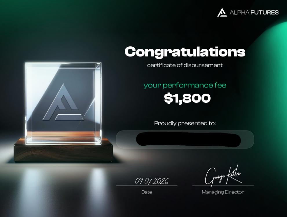 Verified $1,800 payout from Alpha Futures